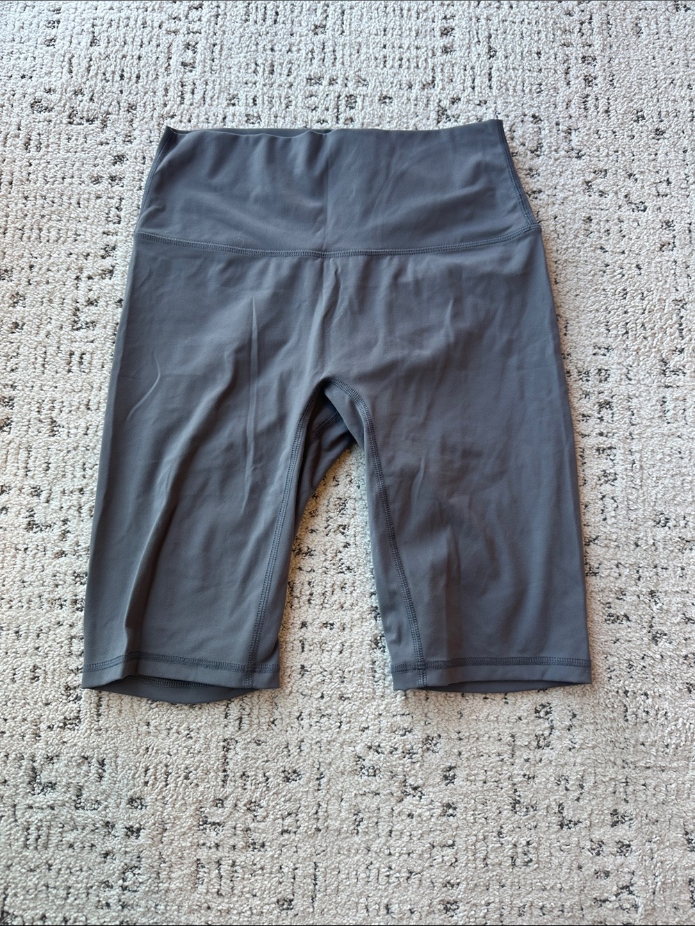 High-Waist Bike Shorts — Charcoal Gray